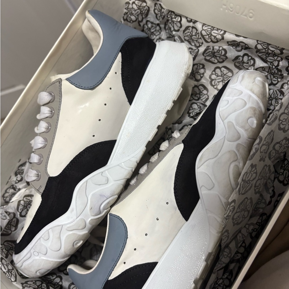 Alexander McQueen White and Gray Sneakers